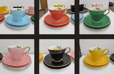 Buy Rare Vintage Shelley England Fine Bone China Tea/Coffee Cups, Saucers Set 18 Pcs • 127.20£