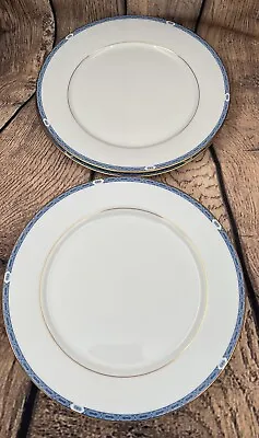 Buy Boots Fine China-Blenheim Pattern-Pair Dinner Plates-10.5”-Blue & White-Gold Rim • 15£