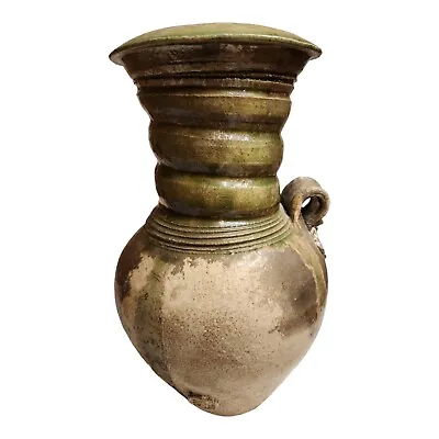 Buy Mesquite Plains Pottery 10  Gray Green Raku Pitcher Vase Signed David Dotter  • 118.54£