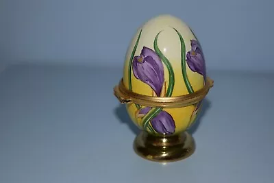 Buy A Very Rare Moorcroft Enamels Egg Cup Set  Purple Crocus  2001 • 140£