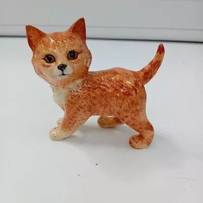 Buy Vintage Beswick Ginger Persian Standing Kitten Figurine FLT07-HR • 9.50£