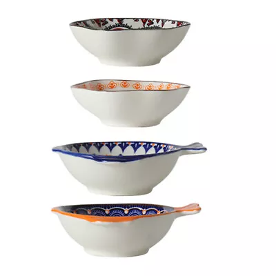 Buy 4Pcs Ceramic Sauce Dishes Dip Bowls Sushi Dish Dessert Plates Dinnerware • 17.58£