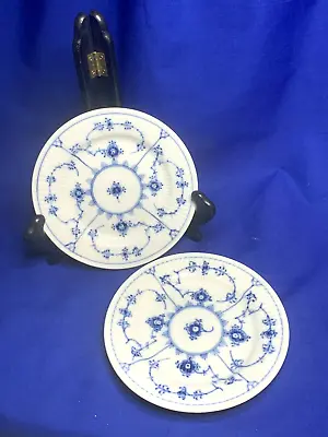 Buy Royal Copenhagen China Blue Fluted Pattern Set Of 2 #182 Bread Plates • 48.15£