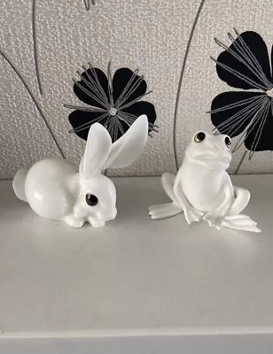 Buy Royal Osborne Bone China Figurines - Rabbit & Frog Ornaments • 7£