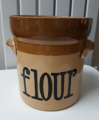 Buy Vintage  English Stoneware Earthenware Flour Pot • 20£