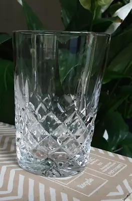 Buy Vintage Crystal Cut Glass Whiskey Tumbler Diamond Teardrop 3 1/2 Inch Tall • 4.99£