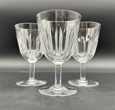 Buy Baccarat France Crystal Set Of 3 Lorraine 5-5/8  Water Wine Glasses Goblets EUC • 106.21£
