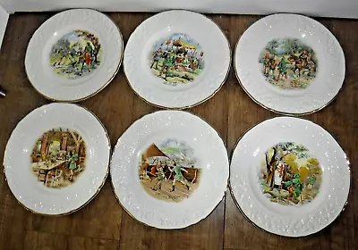 Buy Set Of 6 Rare Vintage Maddock Ultra Vitrified Plates ~ Robin Hood ~ Very Good • 39.99£