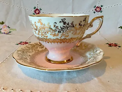 Buy *gorgeous Vintage Royal Standard Pink And Gold Bone China Tea Cup And Saucer* • 7.50£
