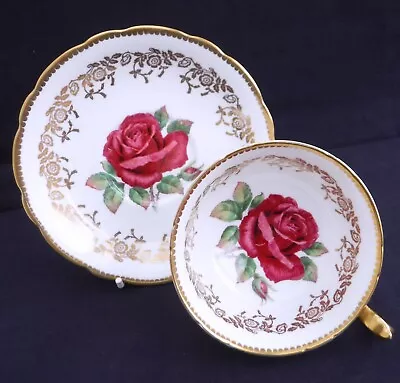 Buy @Stunning@ Paragon Red Roses Tea Cup & Saucer 1930's • 75£
