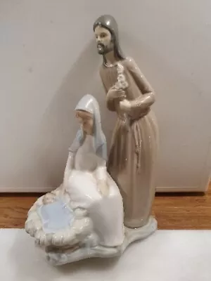 Buy Lladro Nao 1978 Joseph And Mary With Baby Jesus H21cm X W13cm Vgc • 79£