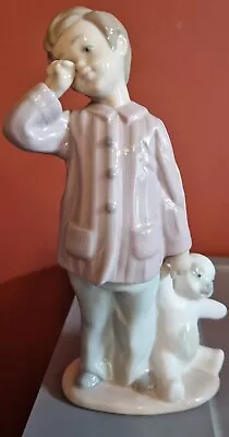 Buy Nao Lladro Porcelain Figurine 1139 'Sleepy Head' Boy With Teddy Bear • 10£