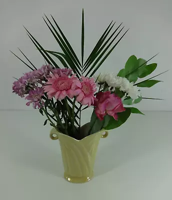 Buy Vintage Pottery Vase Crown Devon Lacquered Finish Cream Interior Design Flowers • 6.99£