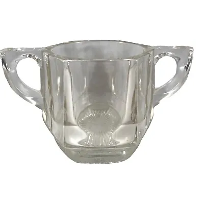 Buy Vintage Heisey Colonial Heavy Clear Glass Paneled Hotel Open Sugar Bowl Art Deco • 23.70£