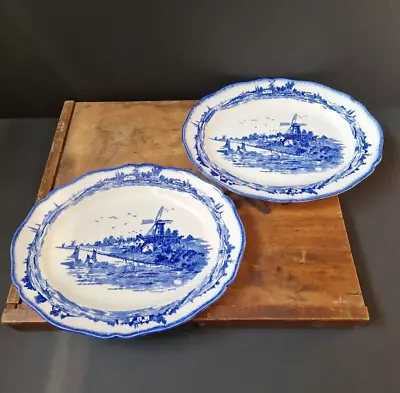Buy Vintage Royal Doulton Norfolk Oval Platters / Plates - Decorative Design X 2 • 25£