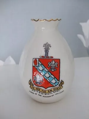 Buy W H Goss Crested China Vase, Lord Of The Manor Of Yoxford • 5£