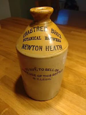 Buy Medium Vintage Salt Glaze Stoneware Flagon Pearsons Crabtree Bros Newton Heath • 12£