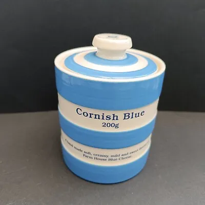 Buy Cornishware Cornish Blue Cheese Special Edition Lidded Jar Pot Cornwall White • 29.99£