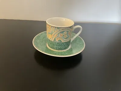 Buy BHS Green VALENCIA  Coffee Cup And Saucer Excellent Condition • 3.99£