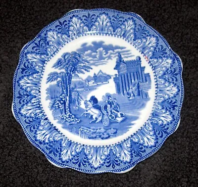 Buy Cauldon FLUTED Chariot Arcadian English Blue & White Transfer 7  Plate C. 1930s • 18.97£