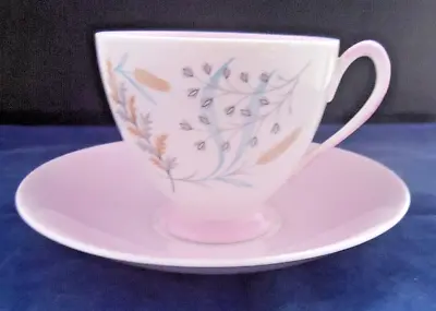 Buy Vintage Queen Anne Glade Pink Cup & Saucer.Autumn Woodland Bone China 1950 • 7.50£