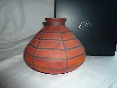 Buy OKRA   Art Glass  SIENNA   Vase  Designed By SARAH COWAN  1999 • 160£