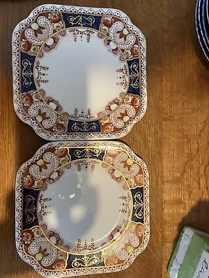 Buy Two Royal Vale Square China Cake Sandwich Plates  H.J.C. Longton 6 And 1/2 Inch • 4£