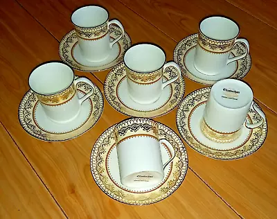 Buy Set X 6 Elizabethan Fine Bone China Small Coffee Cups & Saucers • 10£