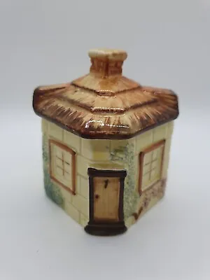 Buy VINTAGE Keele St Pottery Lidded Sugar Bowl Old English Thatched Cottage • 5.40£