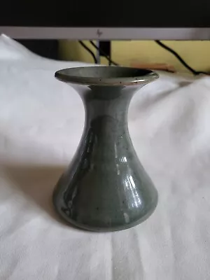 Buy Made In Cley, Norfolk  Studio Pottery Vase Grey Slip Glaze Hand Made Mid Century • 24.99£