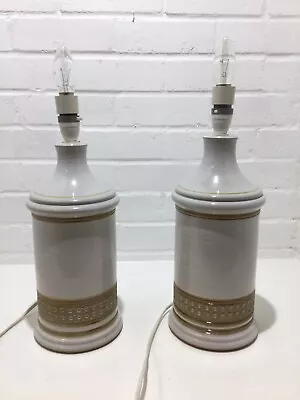 Buy Vintage The Jersey Pottery Large Lamps X 2 Cream Colour Working • 65£