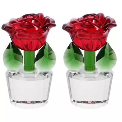 Buy 2pcs Figurine Ornament Valentines Day Wedding Flower Ornament • 22.99£