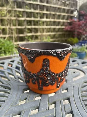 Buy West Germany Pottery Fat Lava Orange Red 806-12 • 15£