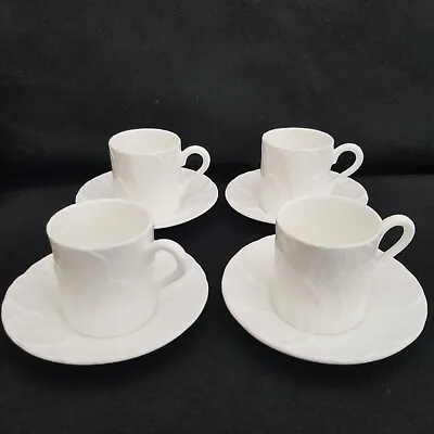 Buy 8 PIECE  WHITE WEDGWOOD Country Ware COFFEE CANS & SAUCERS   Wedgwood • 14.99£