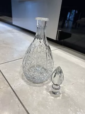 Buy Cut Glass Whiskey Brandy Wine Decanter With Lid Pear Shaped Clear Decor Christma • 25.89£