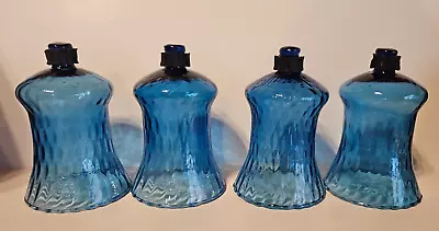 Buy 4 Homco Vintage Candle Holders Blue Glass Honeycomb Votive Cup Home Decor • 19.20£