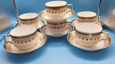 Buy Antique English Bone China 6 Tea Cups And Saucers Circa 1881. • 15£