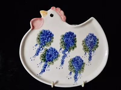 Buy Vintage Alexander Ceramics Wales White Earthenware (Blue Flowers) Chicken Plate • 3.60£