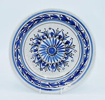 Buy 19thc Antique Hb Quimper Folk Art Blue & White Plate Traditional Blue Flowers • 25£