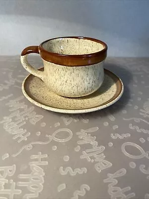 Buy Prinknash - Cup & Saucer -  Cream And Brown Gloucester Used VGC • 10.66£