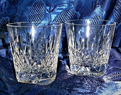 Buy Pair Stuart Crystal Glencoe Pattern Signed 8oz Whisky Tumblers / Rummers   • 45£