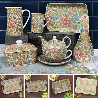 Buy Compton Floral Food Serving Trays Kitchen Tableware Snacks Laptray Teapot Mugs • 19.95£