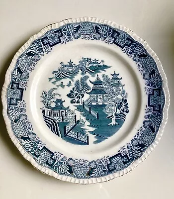 Buy Bristol Alkalon China Mandarin Pattern 10  Dinner Plate In Flow Blue • 7£