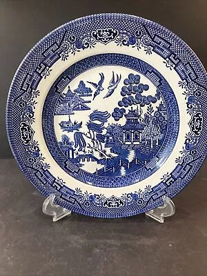 Buy Churchill China Blue Willow Pattern Dinner Plate, 24cm • 4£