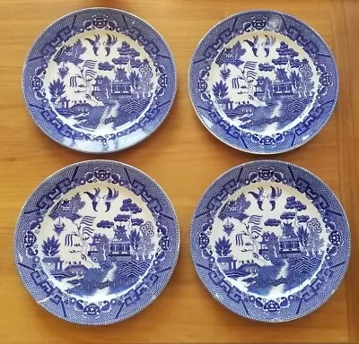 Buy Vintage Set Of 4 Blue Willow Made In Japan Dinner Plates 9  Transferware • 27.81£