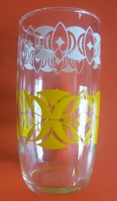 Buy Vintage 50s Glass Geometric Atomic Print Drinkin Tumbler Kitsch Retro MidCentury • 6£