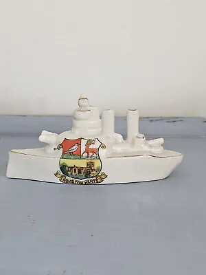 Buy Crestware Royston Herts Warship A&S Arcadian China Pottery. • 10£