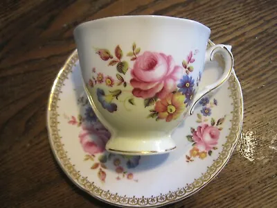Buy Royal Grafton MULTI-COLOR Floral Cup And Saucer  Fine Bone China Made In England • 9.58£