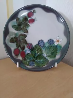 Buy Highland Stoneware Wild Berry Free-Hand Painted Plate 18 Cm/7” Dia. • 45£
