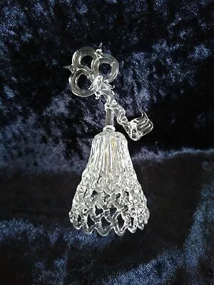Buy Crystal Glass Bell Ornament Wonderful Sound Art Key Figure On The Top Hand Blown • 9.99£